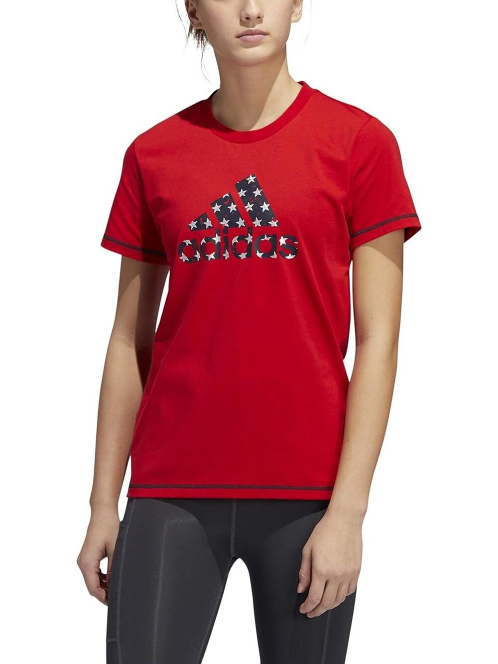 NWT Adidas Women's Classic American Red Tee MEDIUM